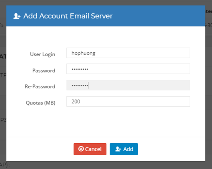 Tạo Email Server trong Hosting 