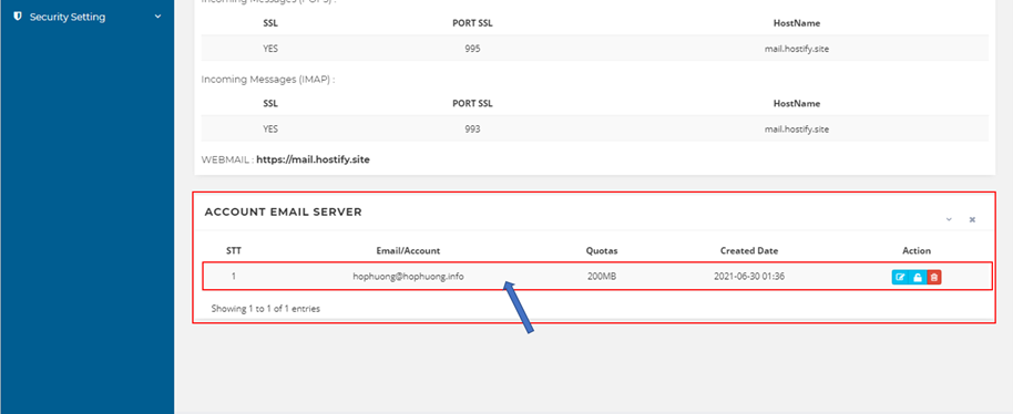 Tạo Email Server trong Hosting 