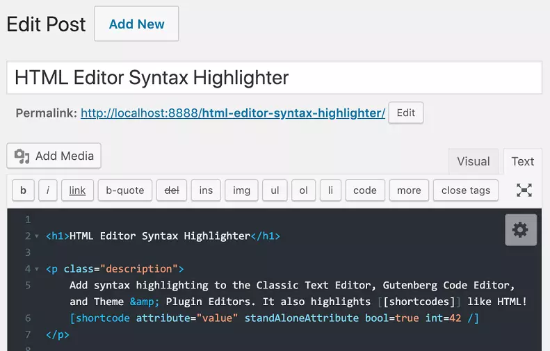 HTML Editor Highlighter