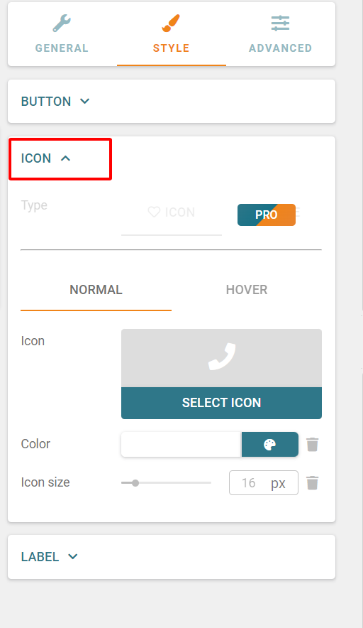 Hướng dẫn cài đặt nút hotline dùng plugin Buttonizer - Smart Floating Action Button - Định dạng style cho icon