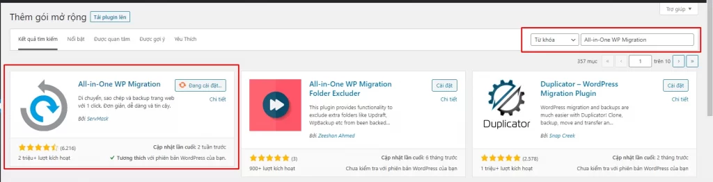 All In One WP-Migration