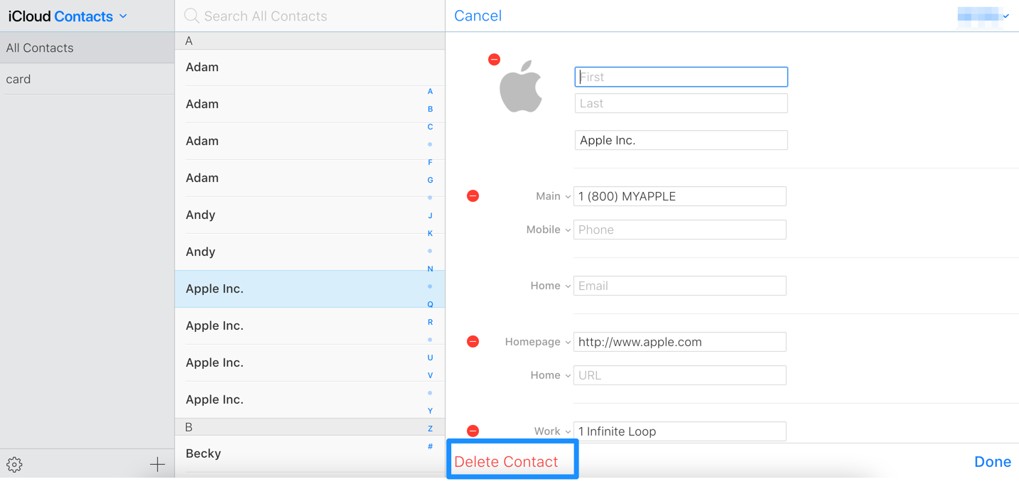 Cách xoá danh bạ trên iCloud đơn giản nhất 5