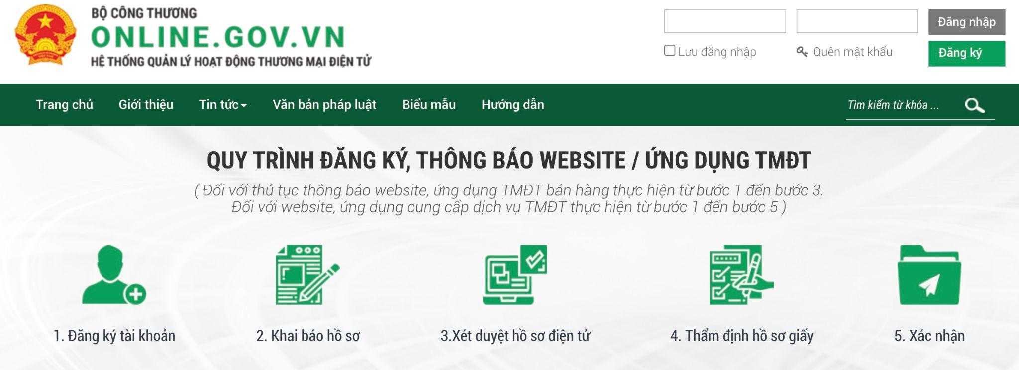 Thủ tục thông báo website thương mại điện tử với Bộ Công thương (cập nhật 2023) 1