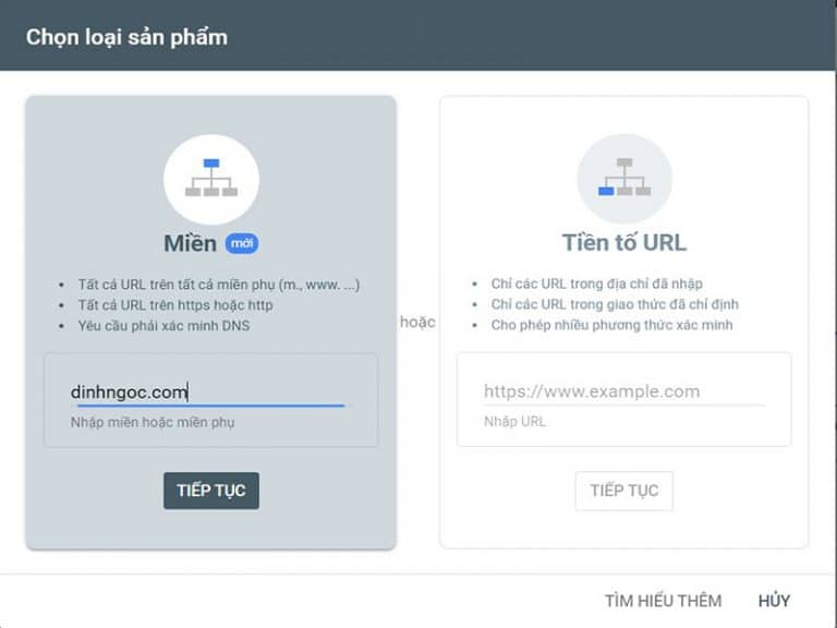 Bước 1: Đăng nhập vào Google Search Console